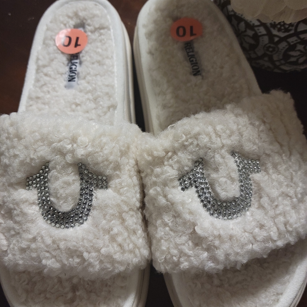 True religion platform sandals